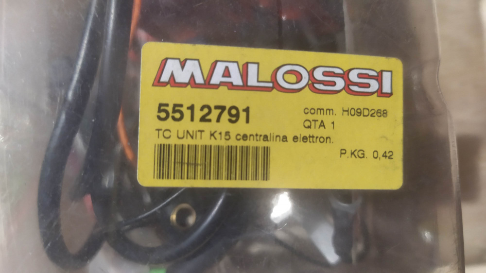 centralina e bobina malossi tc unit k15 +bobina / rpm control motocicli 50 cc. aprilia / beta /derbi / hm / fantic / husqvarna / malaguti / mbk / peugeot / rieju / sherco / yamaha