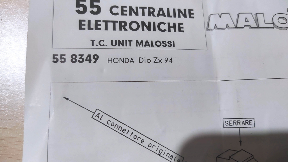 centralina malossi t.c. unit honda zx dio ´94