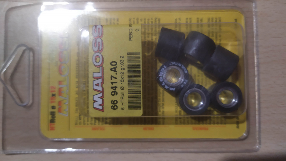 kit rulli malossi htroll 15x12 gr. 3.2 scooter 50 cc. - vedere applicazioni -