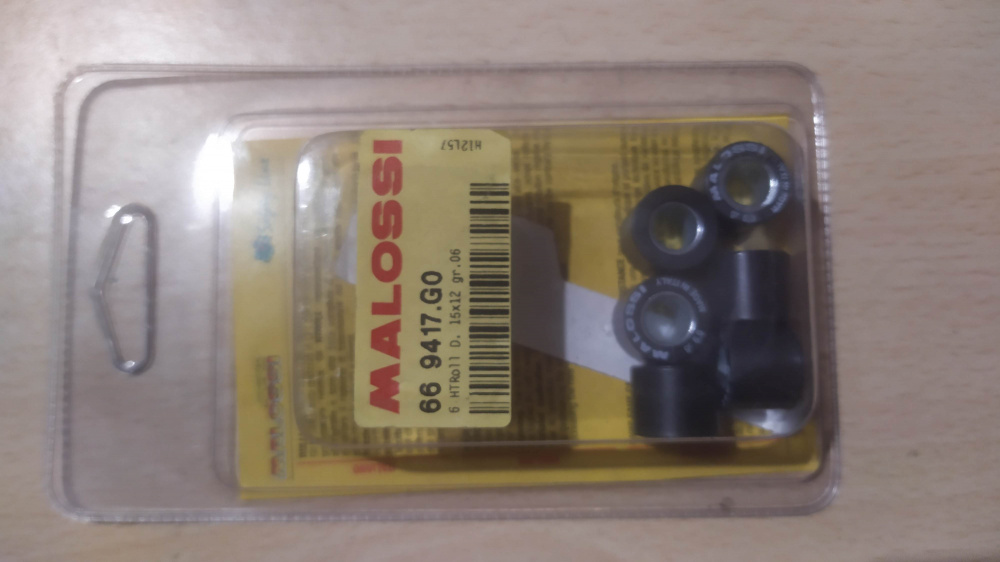 kit rulli malossi htroll 15x12 gr. 6 scooter 50 cc. - vedere applicazioni -