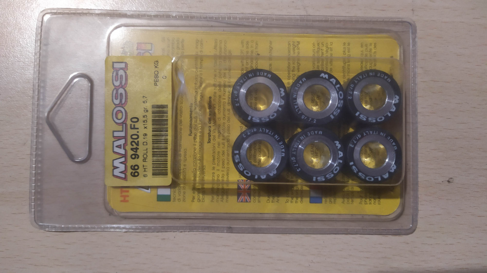 kit rulli malossi htroll 19x15,5 gr. 5.7 scooter 50 cc. - vedere applicazioni -