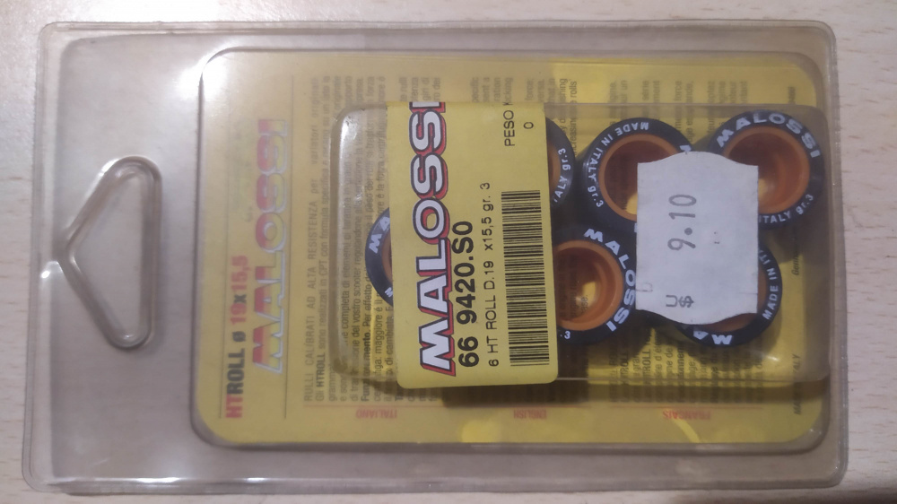 kit rulli malossi htroll 19x15,5 gr. 3 scooter 50 cc. - vedere applicazioni -