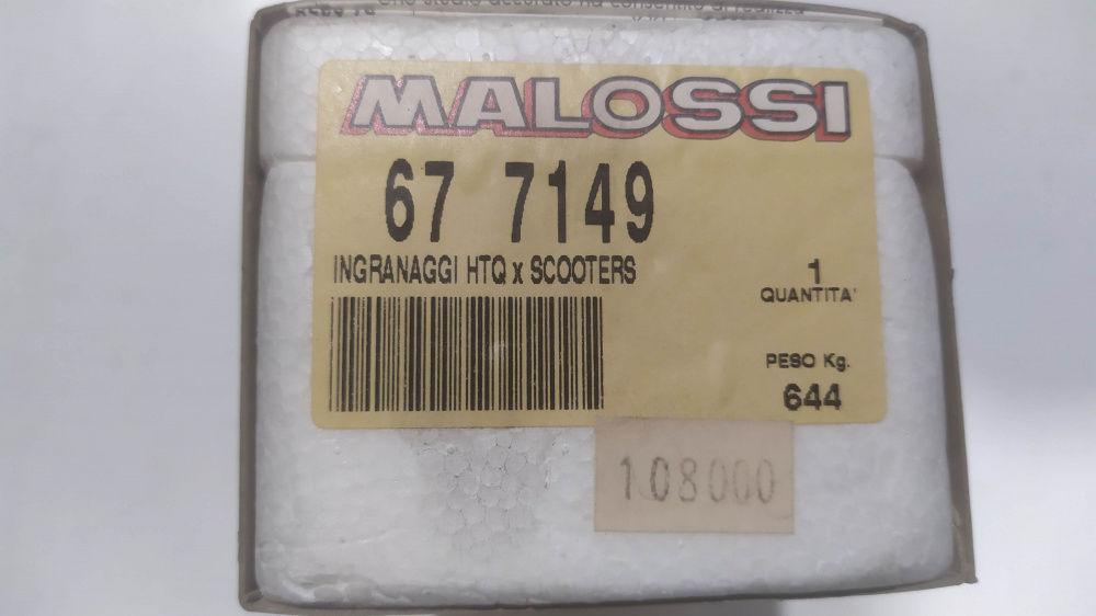 ingranaggi primari malossi htq z 14/34 atala hacker / italjet formula - velocifero / malaguti crosser cr1 / suzuki address - sepia