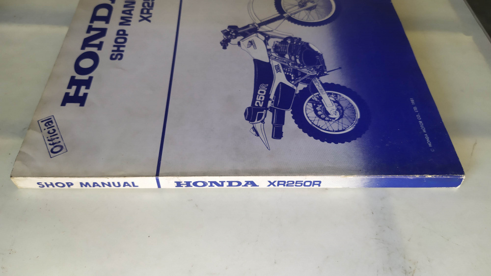 manuale officina originale in lingua inglese honda xr250r 1981