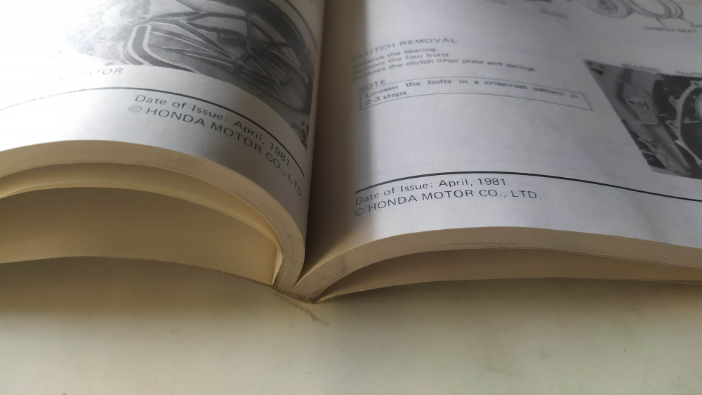 manuale officina originale in lingua inglese honda xr250r 1981