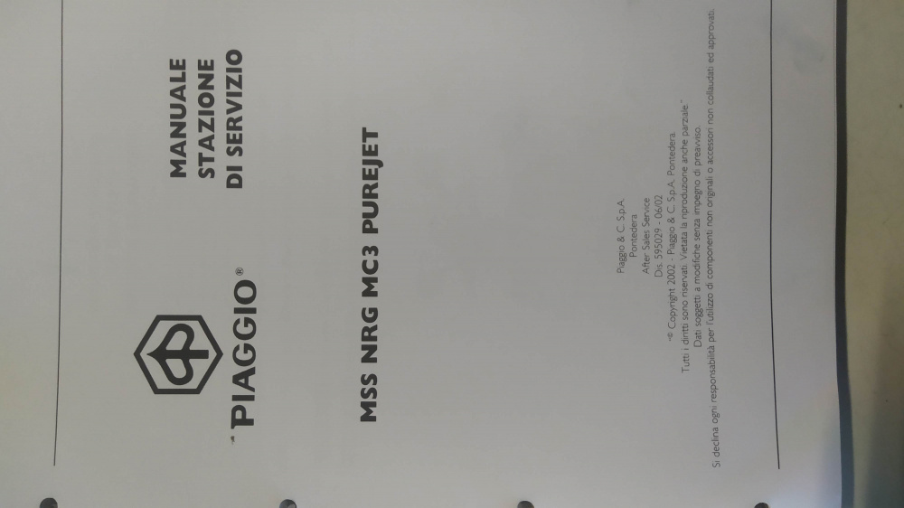 manuale officina originale piaggio nrg mc3 purejet