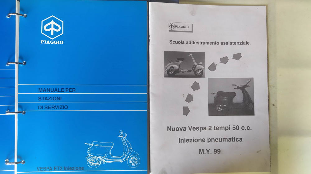 manuale officina originale come nuovo piaggio vespa et2 iniezione