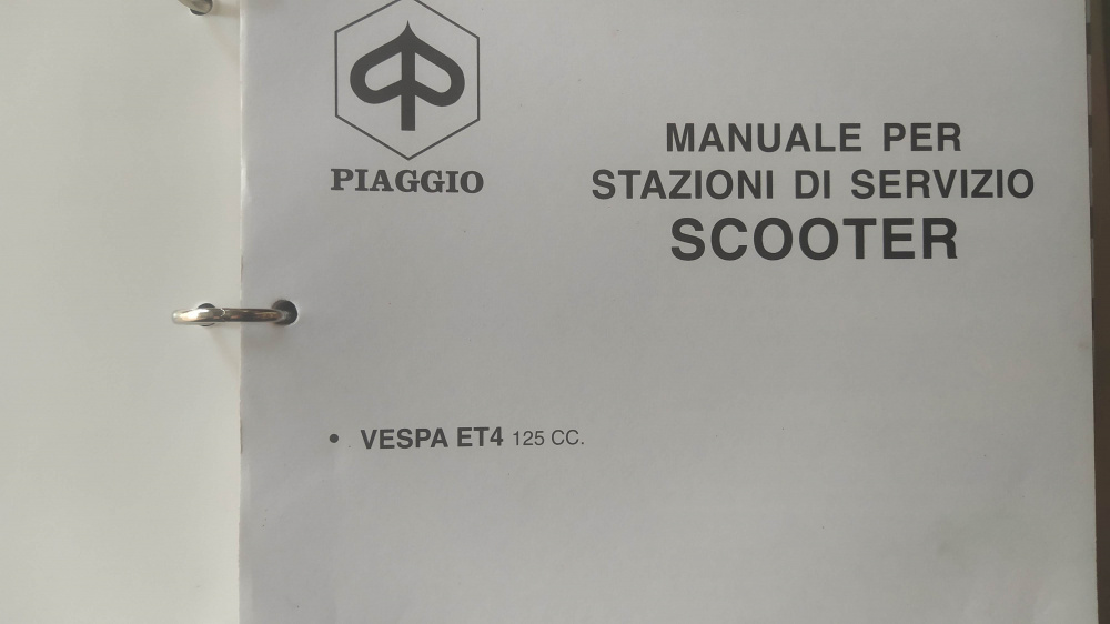 manuale officina originale piaggio vespa et4 125