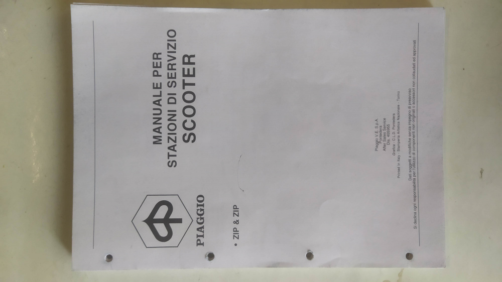 manuale officina originale piaggio zip e zip