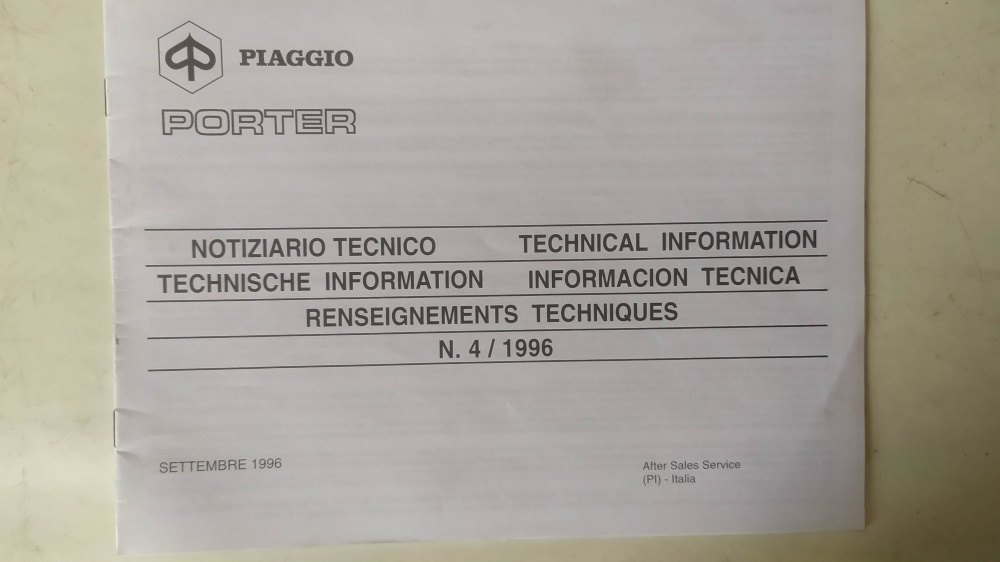 notiziari tecnici ape - porter - ligier anno 2001