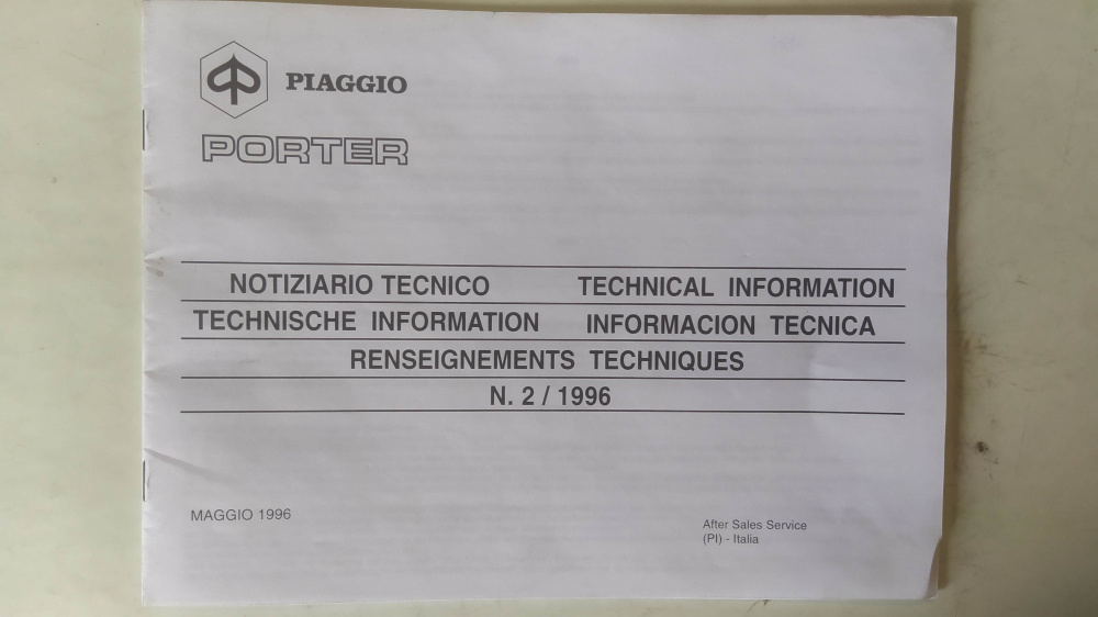 notiziari tecnici ape - porter - ligier anno 2001