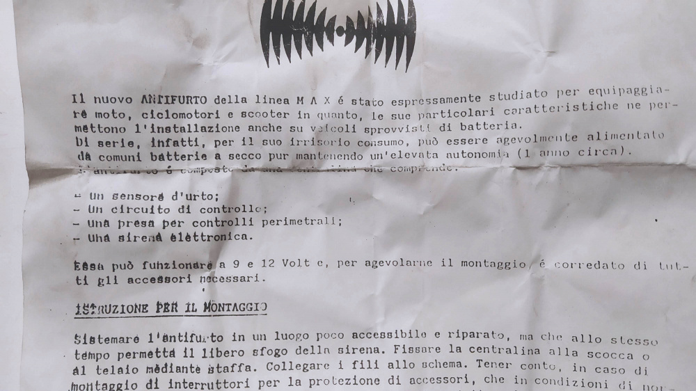 antifurto elettronico con chiave per scooter - moto e ciclomotori