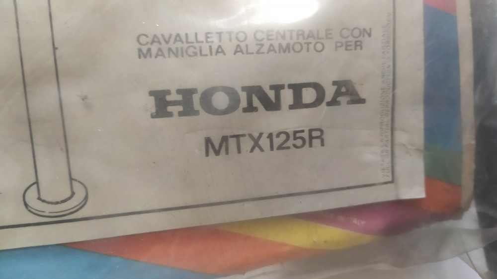 cavalletto centrale buzzetti con maniglia alzamoto honda mtx 125 r