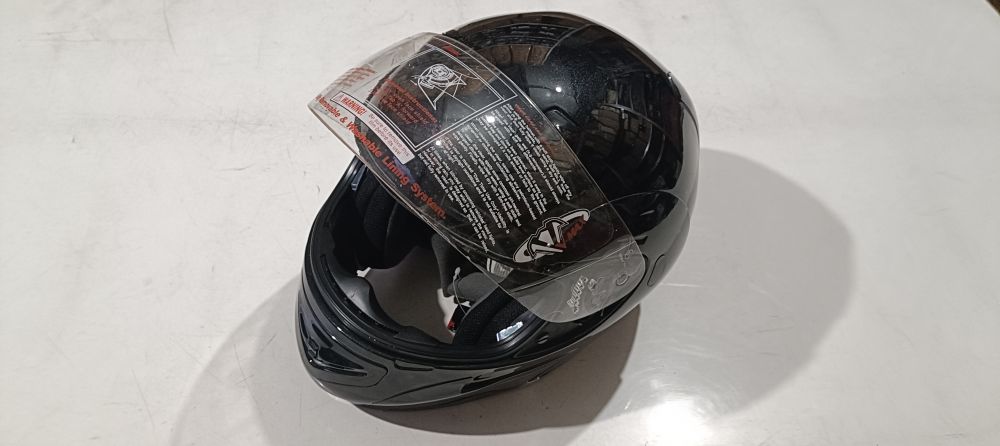 casco v-max nero modulare con mentoniera apribile taglia l 60