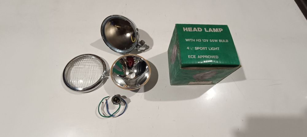 faro supplementare cromato d. 115 – lampada h3 – 12v – 55w