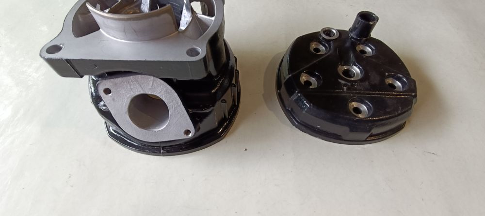 cilindro nuovo completo di pistone e testa polini gilardoni d. 64 cagiva elefant 125 – aletta rossa 125