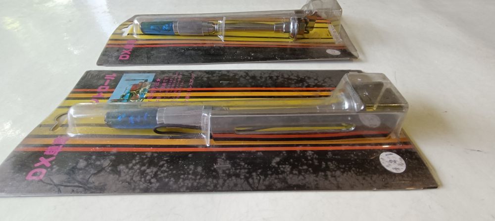 coppia luci accessorie moto originali anni 80 – 12 volt cromate colore blu – manca 1 staffa -