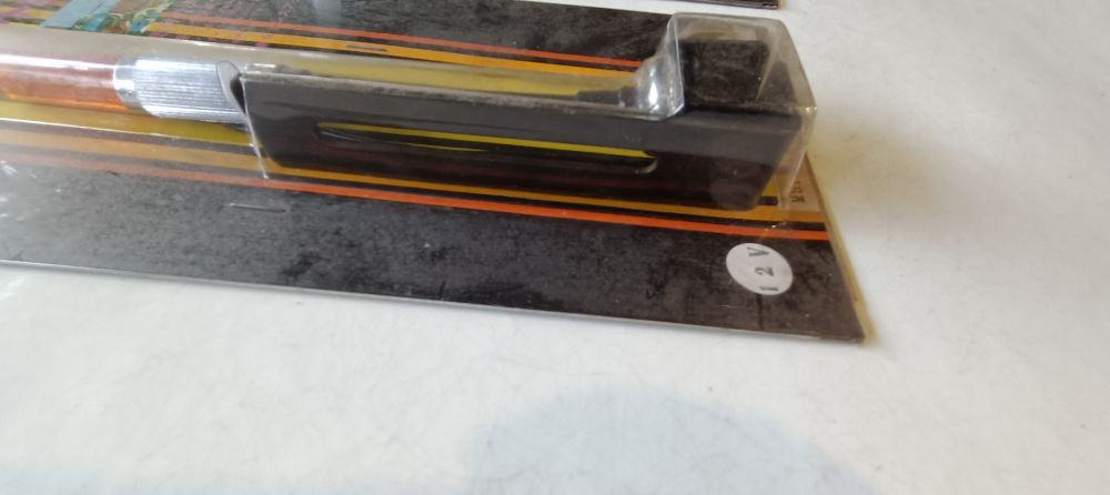 coppia luci accessorie per moto originali epoca colore arancio 12 volt