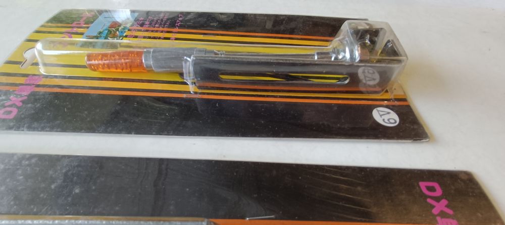 coppia luci accessorie per moto originali epoca colore arancio 6 volt