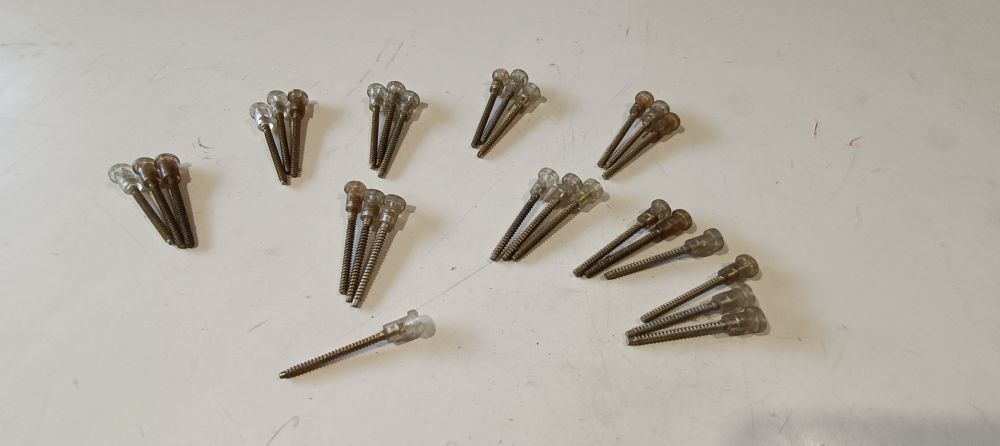 28 viti testa plastica per fanaleria &ndash; m4 &ndash; filettatura 40mm