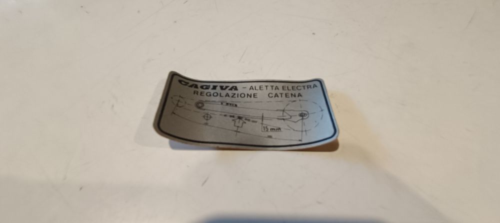 etichetta raccomandazioni forcellone cagiva aletta electra