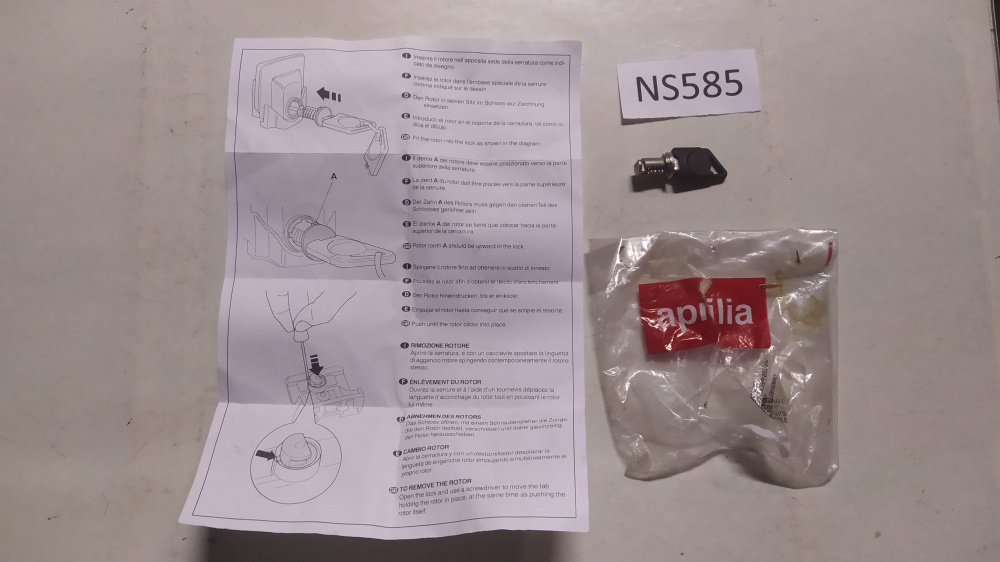 serratura con chiave per bauletto aprilia