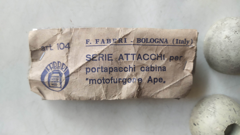 attacchi portapaacchi cabina originali epoca fabbri per motofurgone ape