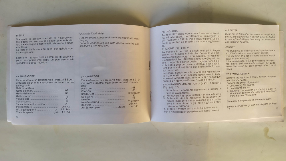 libretto uso e manutenzione originale cagiva vmx 125 cross