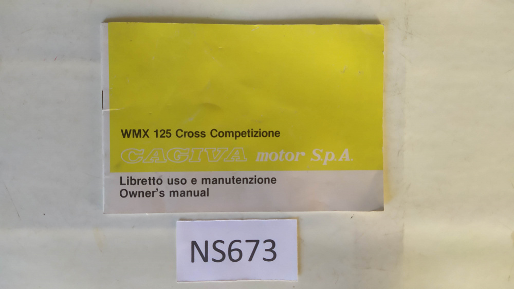 libretto uso e manutenzione originale cagiva vmx 125 cross