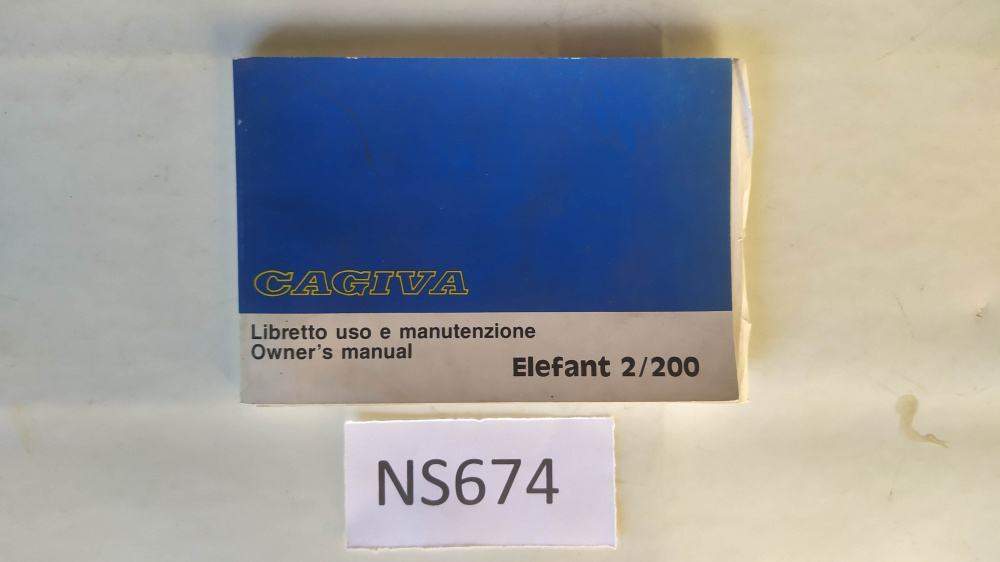 libretto uso e manutenzione originale cagiva elefant 2 200