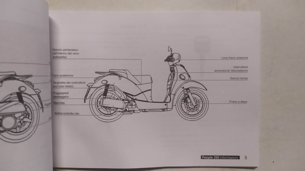 libretto uso e manutenzione kymco people 250