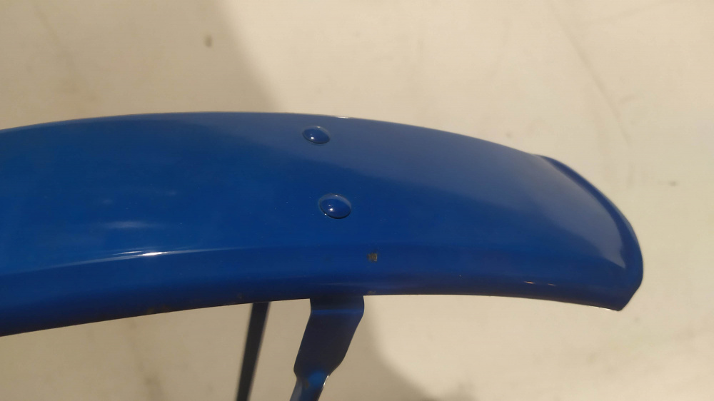 coppia parafanghi blu bici epoca leri 350 fondo di magazzino - vedere descrizione -