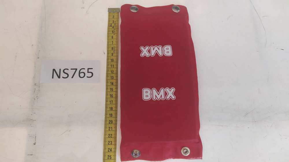 salsicciotto manubrio rosso con scritta bmx per bicicletta epoca - vedere misure -
