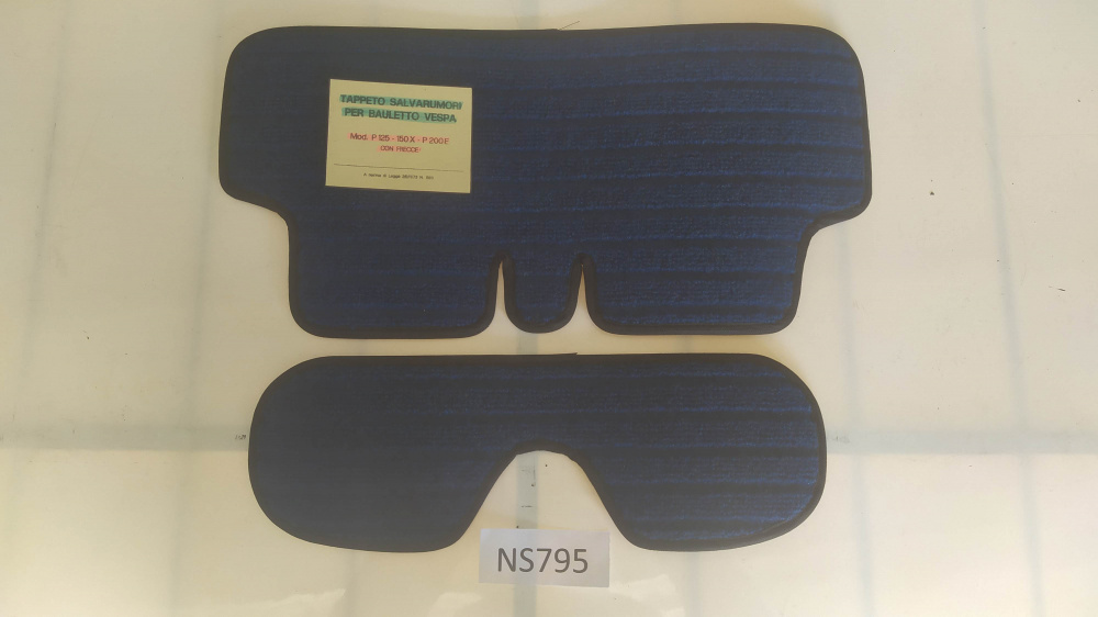 kit tappetini blu salvarumori per bauletto vespa p125 - 150x - p200e