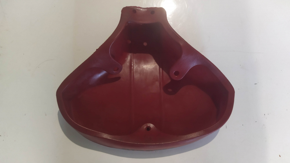 coprisella usata rossa originale con scritta piaggio per ciclomotori