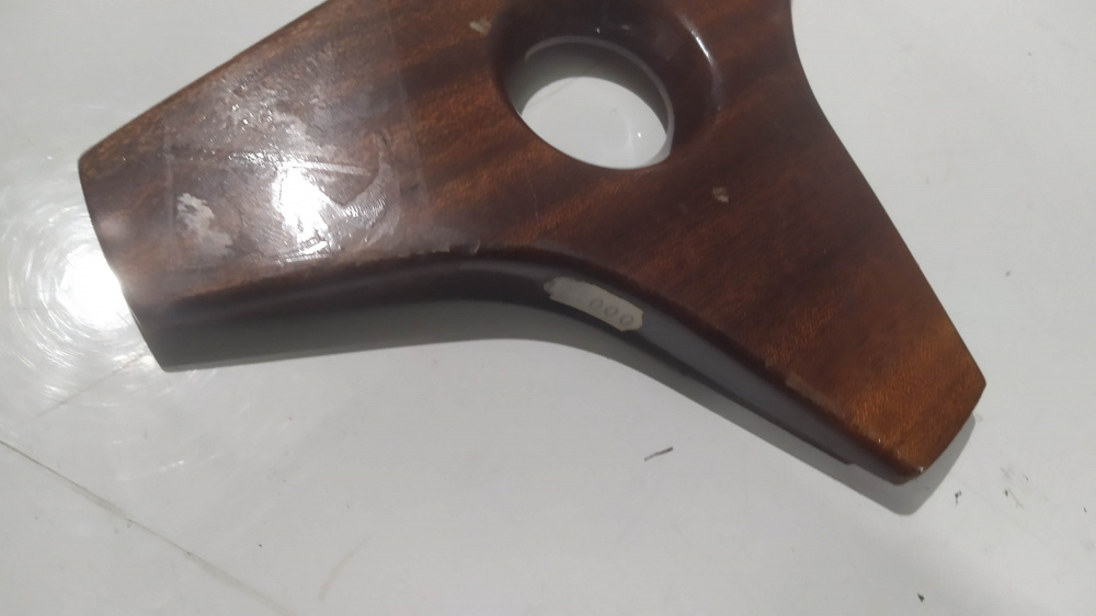 volante in pelle auto epoca con inserto in legno diamtero 37