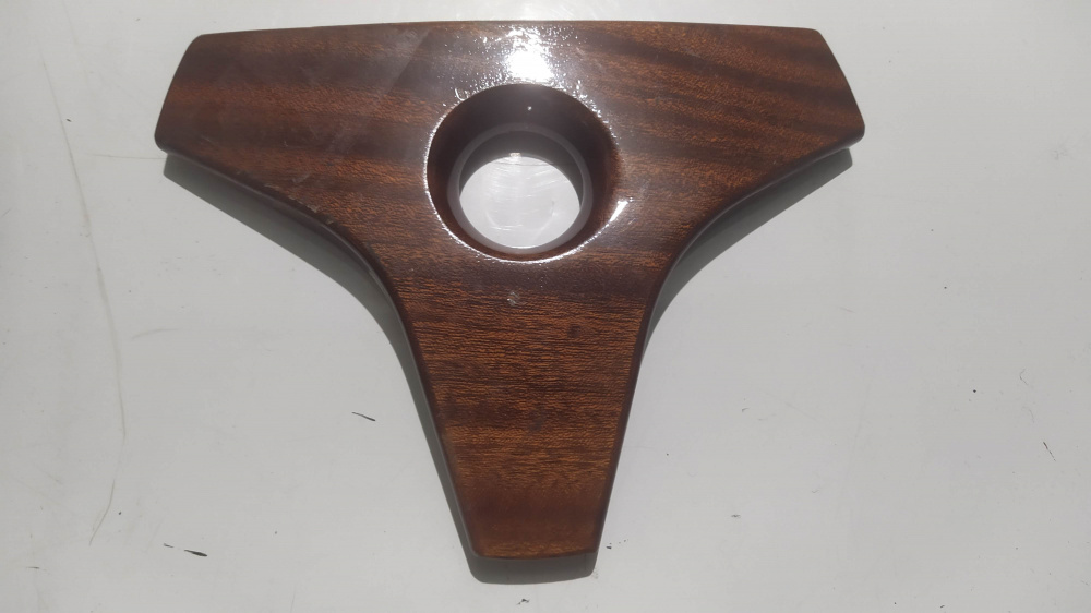 volante in pelle auto epoca con inserto in legno diamtero 37