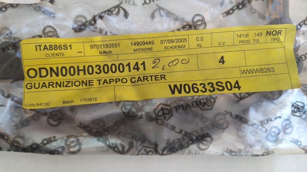 guarnizione coperchio frizione derbi senda gpr