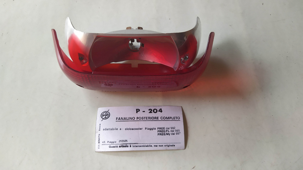 fanale posteriore completo bosatta piaggio free ´92 - ´97 - 292025