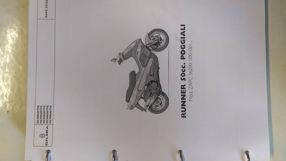 catalogo ricambi originale come nuovo 617285 gilera runner 50 poggiali