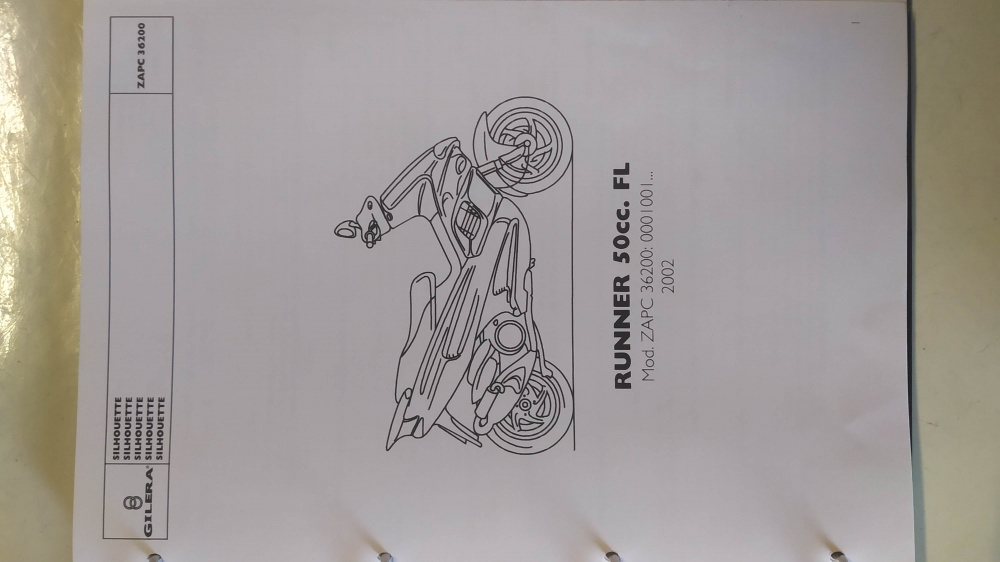 catalogo ricambi originale come nuovo 617610 gilera runner 50 fl