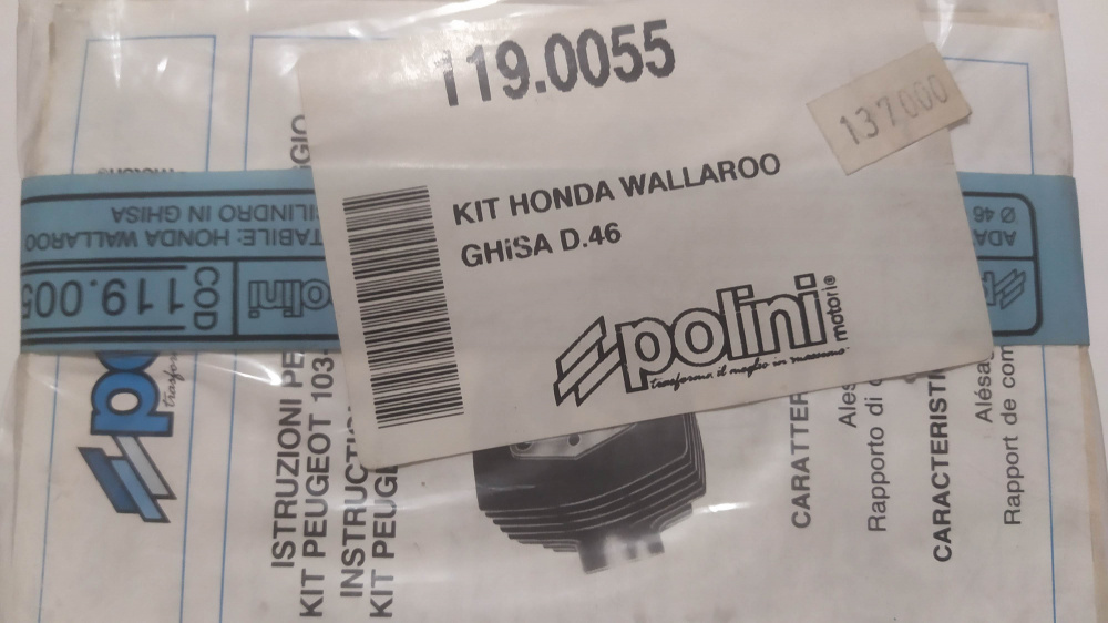 kit cilindro polini honda wallaroo d.46 ghisa