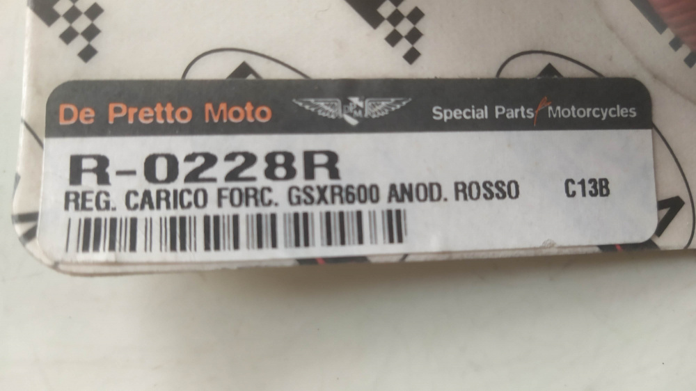 coppia rossa registro carico forcella gsxr600 ´00-´02 - cbr600rr ´03-´04