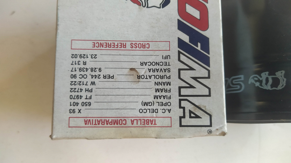 filtro olio sofima s 7130 r - vedere applicazioni -