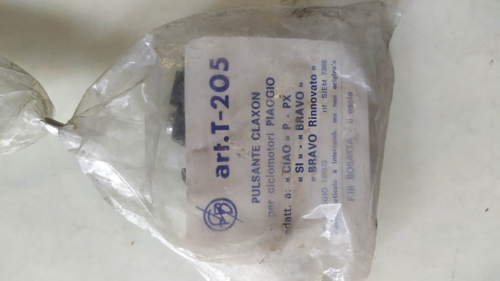 interruttore clacson bosatta piaggio ciao- si - bravo - 177023 - siem 7366