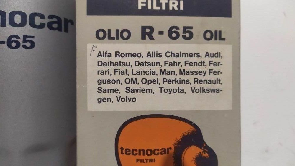 filtro olio tecnocar r-65 - vedere applicazioni -