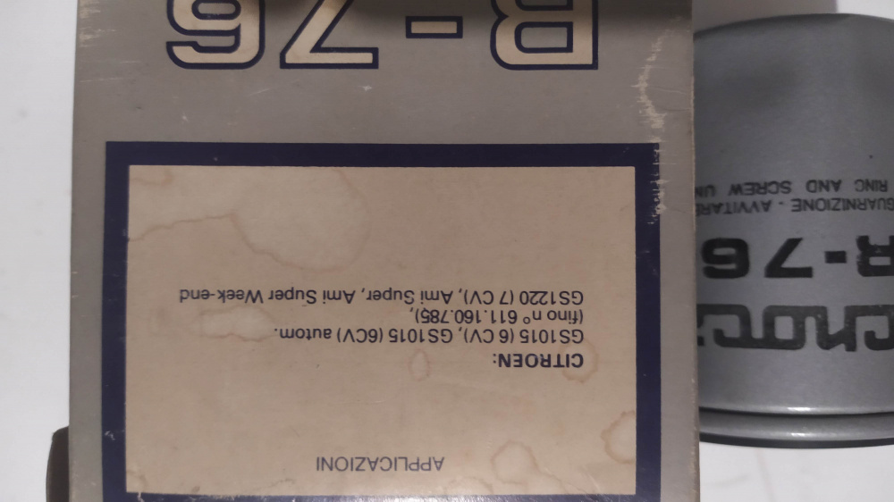 filtro olio tecnocar r-76 - vedere applicazioni -