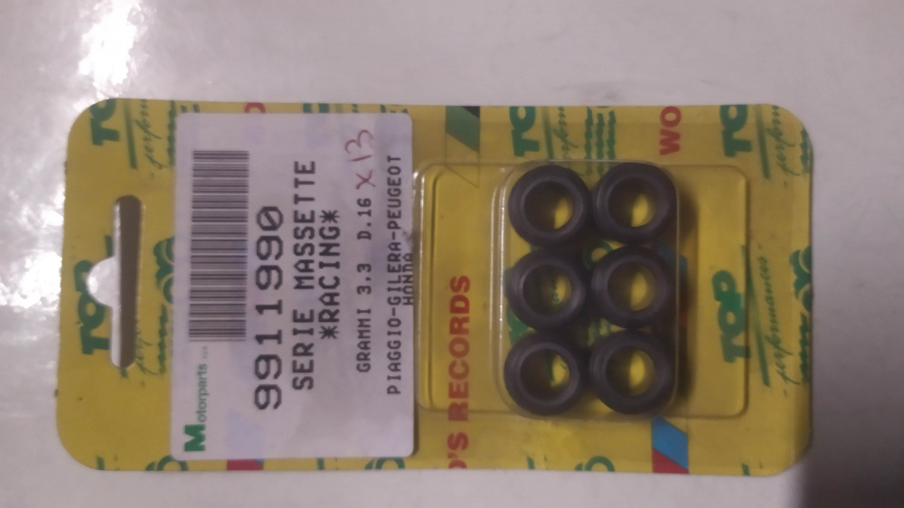 kit rulli top d. 16 gr. 3.3 piaggio - gilera - peugeot - honda